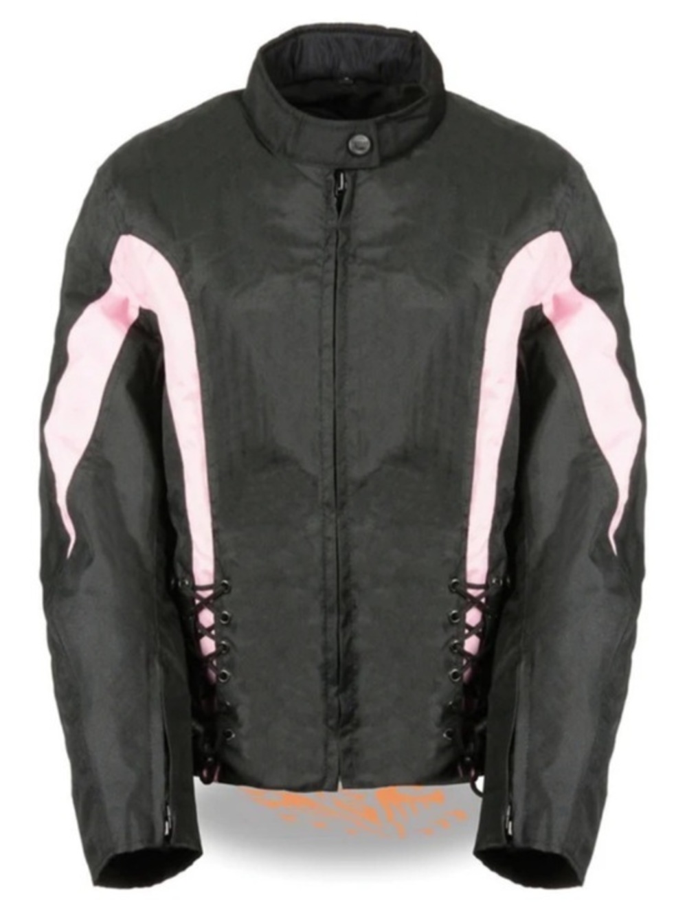 Women’s Black Utility Jacket with Pink Accents
